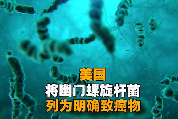 美国将幽门螺旋杆菌列为明确致癌物，感染率在40%-90%之间